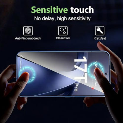 for Xiaomi 17T Pro Screen Protector with Camera Lens Protector, 9H Hardness Anti-Scratch Tempered Glass flim, Case Friendly, Anti-Fingerprint,Anti-Scratch (2+2 PACK) - color: A27