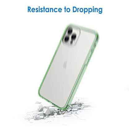 JETech Case for iPhone 12/12 Pro 6.1-Inch, Non-Yellowing Shockproof Phone Bumper Cover, Anti-Scratch Clear Back (Midnight Green) - color: Midnight Green