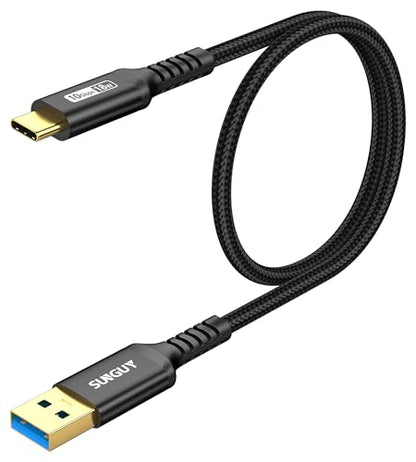 SUNGUY 10Gbps Android Auto USB C Cable, 1.5FT 3A USB 3.1 Gen 2 Fast Charging & Data Transfer USB C CarPlay Cable, Compatible with iPhone 17/16/15 Pro Max, Galaxy S22 S21 Note 20, Pixel 6 5 (Black) - color: Black, size: 1.5ft