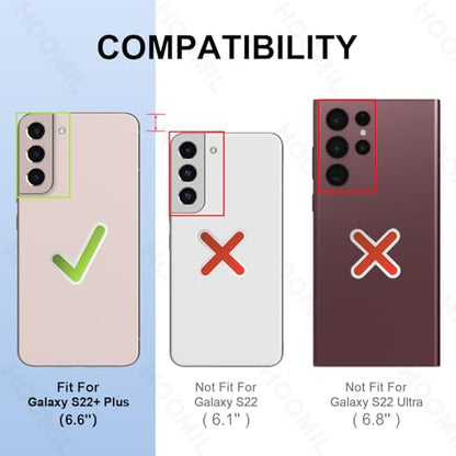 HOOMIL Case for Samsung Galaxy S22 Plus 5G 6.6-Inch, Non-Yellowing, Drop Protection, Anti-Scratch Transparent Hard Back Phone Cover - Blue - color: Blue, size: Samsung Galaxy S22 Plus