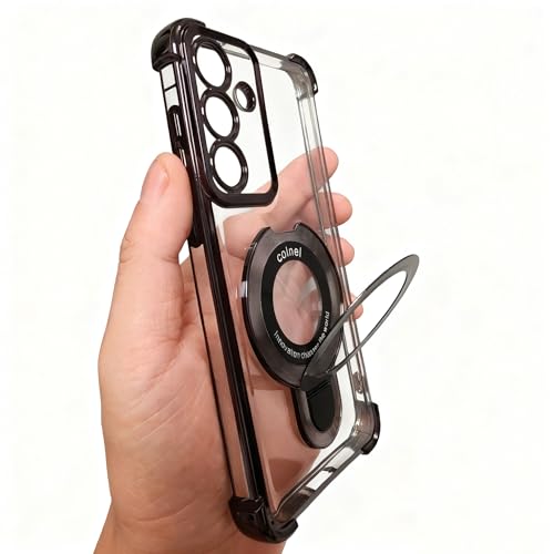Case Compatible with Samsung Galaxy A15 5g Phone Case softcase Protective with Ring Stand Clear Phone Cover for Samsung a15 5g case,Black - color: Black, size: Samsung Galaxy A15