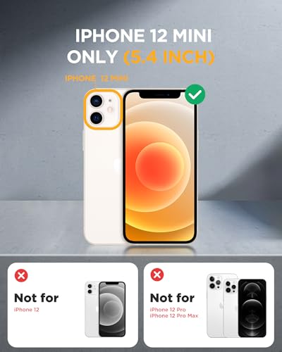 miracase Magnetic for iPhone 12 mini Case, [360 Full-Body Protection & Complete Camera Guard], Drop & Scratch-Resistant, Shockproof, Stylish Clear iPhone Case, iPhone 12 mini Cover, Black - color: Magnetic Classic Black, size: iPhone 12 Mini