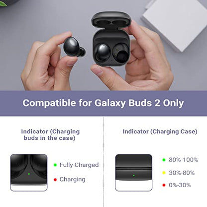 Charging Case Compatible with Samsung Galaxy Buds 2 SM-R177 – 770mAh Battery, Wireless & Wired Charging, LED Indicator, Fast Charging