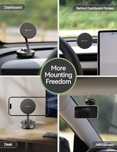 TPARTS Vacuum Suction Magnetic Phone Holder for Tesla Model Y/3/X/S - color: Mag safe Vacuum Wireless Charger