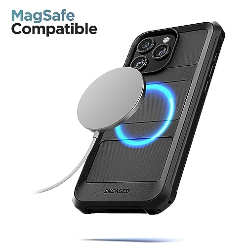 ENCASED Compatible with iPhone 15 Pro Max Case - Military Grade Protection with 360 Rugged Full-Body Coverage (iPhone 15 Pro Max) Black - size: iPhone 15 Pro Max