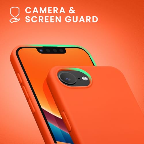 kwmobile Case Compatible with Apple iPhone 17e / iPhone 16e Case - Soft Slim Protective TPU Silicone Cover - Neon Orange - color: neon orange