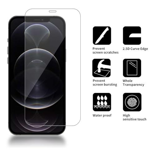 4 Pack Glass Screen Protector Compatible for iPhone 12 pro Max 2020 [6.7 Inch] [9H Hardness]-HD Screen Tempered Glass, Scratch Resistant,Easy Install [Case Friendly] - size: iPhone 12 pro Max