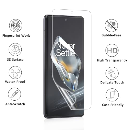 3 Pack for OnePlus 12 Screen Protector[No Glass] with installation frame - size: 6.82-inch