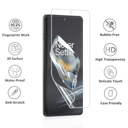 3 Pack for OnePlus 12 Screen Protector[No Glass] with installation frame - size: 6.82-inch