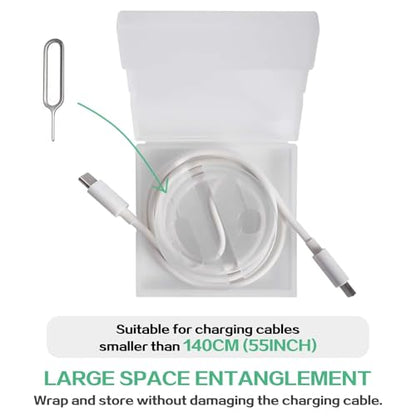 Cable Winder, Lines Charging Cord Organizer, retrievable Cable Management for Longer Original Charging Cables, Cord Retrievers that can be Used as Phone Holders