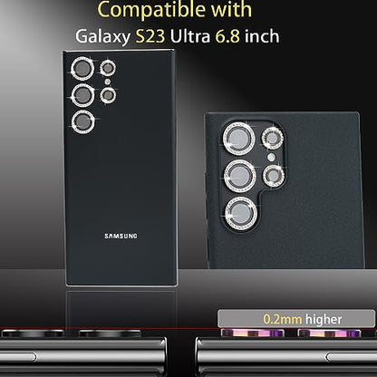 Camera Lens Protector for Samsung Galaxy S23 Ultra, Diamond Silver - color: Diamond Silver