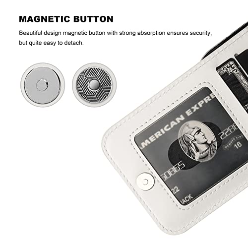 KIHUWEY for iPhone 14 Wallet Case Card Holder Kickstand, White - color: White