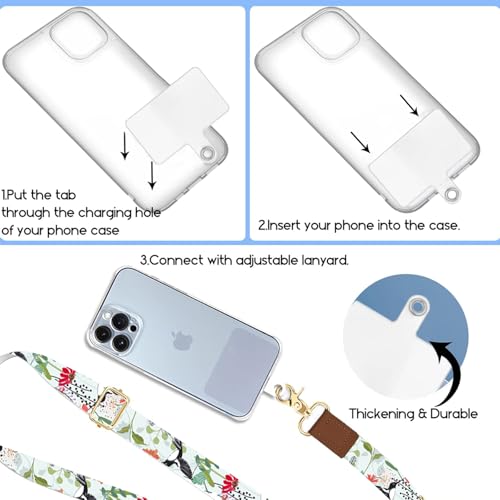 Phone Lanyard Wrist Strap Crossbody Adjustable, Cell Phone Lanyard for Around The Neck Shoulder Wristlet Strap - color: Humming Bird