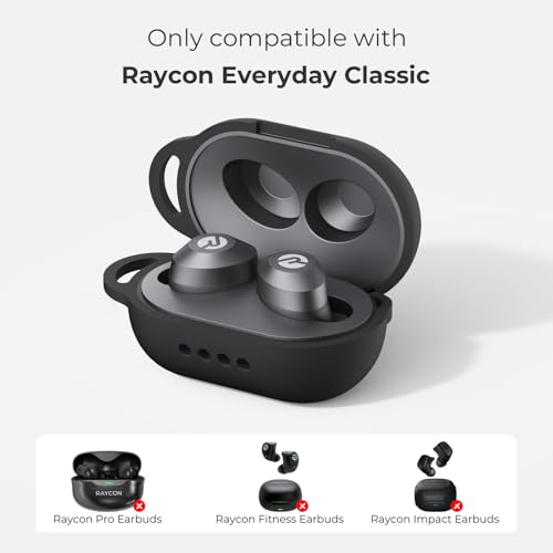 Soft Silicone Case for Raycon Everyday Classic Earbuds with Keychain&Cleaning Pen kit,Anti-Scratch Shockproof Protective Case Cover for Raycon Everyday Classic Earbuds Charging Case (Purple) - color: Purple