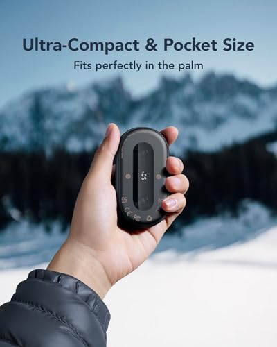 Ultra-Thin Mini Portable Charger 10000mAh & Rechargeable Electric Hand Warmers 2 Packs Kit