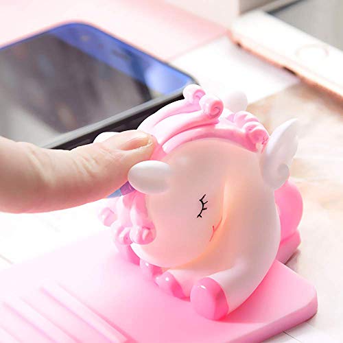ZOSTLAND Kawaii Unicorn Fly Horse Pegasus Pony Phone Holder Adjustable Stand Lovely Desktop Phone Stand,Creative Cartoon Multi-Function Desk Phone Stand, Smartphone Dock iPad Tablet (Unicorn Pink)