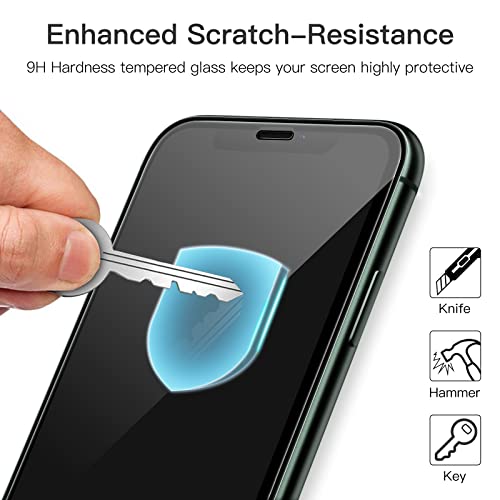 JETech Full-Coverage Screen Protector for iPhone 11 Pro/Xs/X, 3-Pack | Black Edge Tempered Glass, Easy Installation Tool, HD Clear, Case-Friendly - size: iPhone 11 Pro, iPhone XS/X