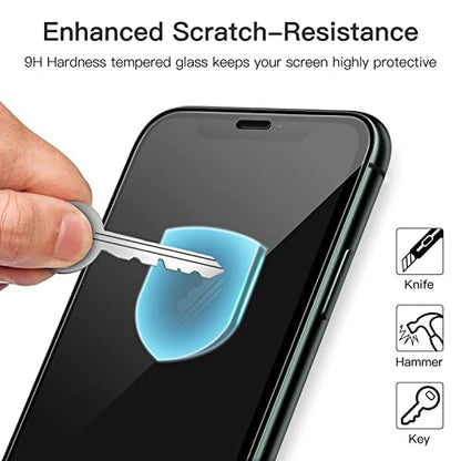 JETech Full-Coverage Screen Protector for iPhone 11 Pro/Xs/X, 3-Pack | Black Edge Tempered Glass, Easy Installation Tool, HD Clear, Case-Friendly - size: iPhone 11 Pro, iPhone XS/X