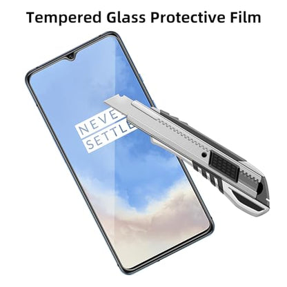 4 Pack Glass Screen Protector Compatible for OnePlus 7T [9H Hardness]-HD Screen Tempered Glass, Scratch Resistant,Easy Install [Case Friendly] - size: OnePlus 7T