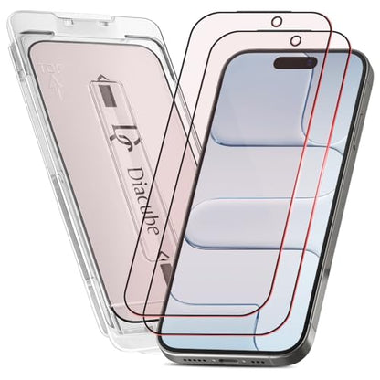 2-Pack Red Light Converter Screen Protector for iPhone Air, Quantum Dot Technology Converts Blue Light to Red Light for Better Sleep & Eye Comfort, 9H Tempered Glass with Easy-Install Frame - size: iPhone Air