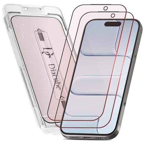 2-Pack Red Light Converter Screen Protector for iPhone Air, Quantum Dot Technology Converts Blue Light to Red Light for Better Sleep & Eye Comfort, 9H Tempered Glass with Easy-Install Frame - size: iPhone Air