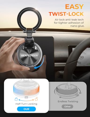 2-in-1 Detachable MagSafe Car Mount, Magnetic Phone Holder for Car