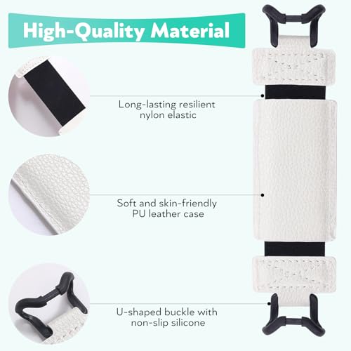 Secure Hand Strap for Kindle and Tablet - High Elasticity Finger Grip Holder Accessories for 6-8 Inches E-Book Tablet. - color: White