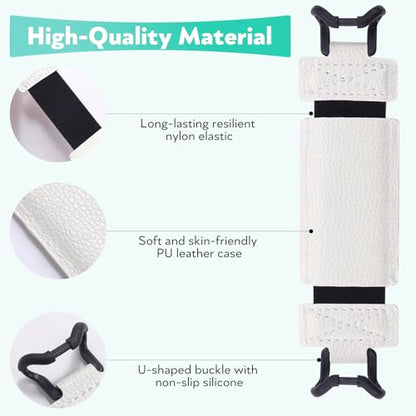 Secure Hand Strap for Kindle and Tablet - High Elasticity Finger Grip Holder Accessories for 6-8 Inches E-Book Tablet. - color: White
