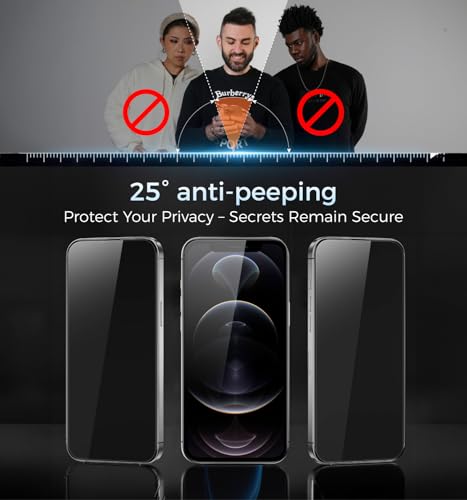 MAGIC JOHN 3rd Gen Upgraded for iPhone 12 Pro Max Privacy Screen Protector - size: iPhone 12 Pro Max-6.7
