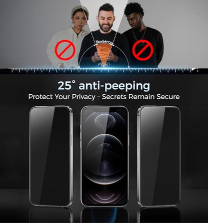 MAGIC JOHN 3rd Gen Upgraded for iPhone 12 Pro Max Privacy Screen Protector - size: iPhone 12 Pro Max-6.7