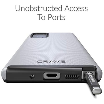 Crave Galaxy Note 20 Case, Shockproof Protection Dual Layer Case for Samsung Galaxy Note 20 (6.7 inch) - Slate - color: Slate