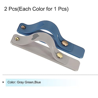 MECCANIXITY 2 Pcs Phone Loop Finger Holder Silicone Phone Strap Grip Holder Cell Phone Grip Stand for Most Smartphones Gray Green,Blue - color: Gray Green,Blue