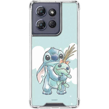 Skinit Clear Phone Case Compatible with Moto G Power 5G (2025) - Officially Licensed Disney Lilo and Stitch Stitch and Scrump Design - color: Blue - STCHDS01