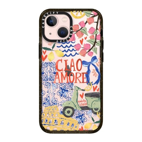 CASETiFY for iPhone 13 Mini Case - Impact | Slim Fit | 6.6 ft. Drop Protection | Ciao Amore | Black - color: Ciao Amore, size: Iphone 13 Mini (5.4")