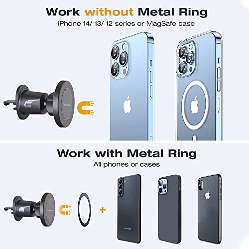 Magnetic Phone Holder for Car - Metal Hook, Compatible with iPhone, Easy Installation, Secure Hold, 360 Rotation, 20-Day Satisfaction Guarantee - color: Metal Hook