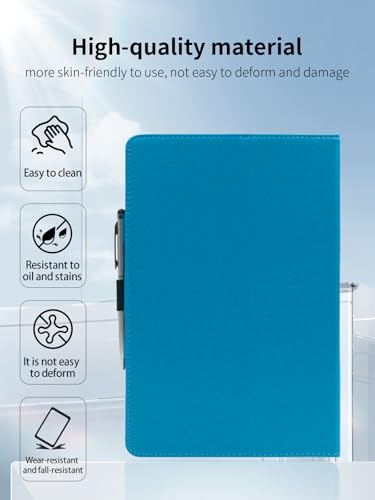 Case for WXUNJA X-C5/TUOHAITIME K10/COLORROOM C5/JIKOCXN C5/aiprotablet C5 Tablet 11 inch,UYRUREL Leather Slim Folding Stand Cover with Hand Strap Magnet for Men Women Full Protection,SkyBlue.