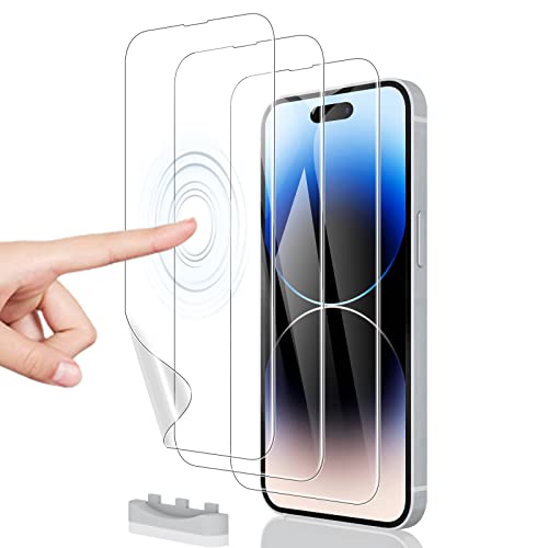 [3 Pack Hydrogel Film Screen Protector for iPhone 16e / iPhone 14 Pro/iPhone 14 / iPhone 13 Pro/iPhone 13 (6.1 inch), Soft TPU Transparent Protective Screen Protector Film (Not Tempered Glass) - size: iPhone 16e / 14 Pro / 14 / 13 Pro / 13 (6.1'')