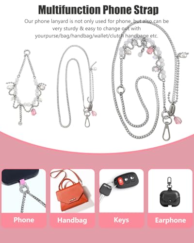 Phone Lanyard, On-the-Go Universal Crossbody Strap Neck Lanyard with Phone Tether Patches for Most Cellphones - color: R