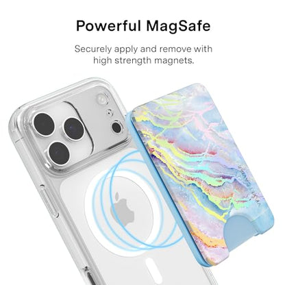VELVET CAVIAR compatible with MagSafe Wallet - Magnetic Card Holder - color: Holo Moonstone