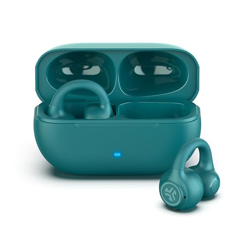 JLab, Flex, Open Ear Earbuds, Clip On True Wireless Bluetooth Earbuds, Teal - color: Teal