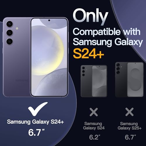JETech Case for Samsung Galaxy S24 Plus 5G, Non-Yellowing Shockproof Bumper Protective Phone Cover, Anti-Scratch Hard PC Back (Cobalt Violet) - color: Cobalt Violet, size: Galaxy S24 Plus