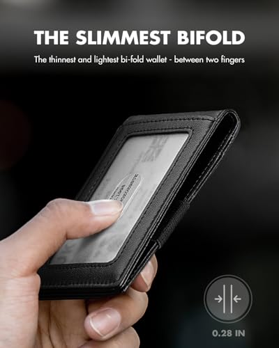 iwantit 3 in 1 Magsafe Wallet Men: Bifold Wallet + Magnetic Wallet for iPhone - Detachable Cash Strap, Smart Pop Up Card Holder, ID Window, Premium Leather (Black) - color: Black