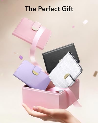 ESR Aura Clutch for MagSafe Wallet for Women, 5 Card Holder, RFID Blocking | MagSafe Sticker Included, Magnetic Wallet Stand for iPhone 17 Pro Max 17e 16 15 14 13 12 Series, Select Samsung Galaxy, Pink - color: Bubblegum Pink
