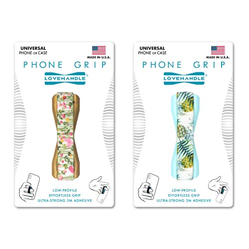 LOVEHANDLE Original Phone Grip 2-Pack - Pineapple Flower Field