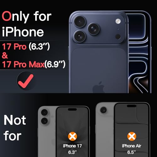 JETech Camera Lens Protector for iPhone 17 Pro/17 Pro Max, Black+Red, 1 Set - size: iPhone 17 Pro/17 Pro Max