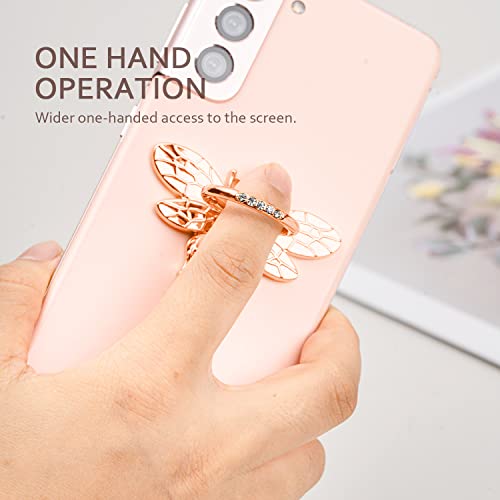 Allengel Cute Bee Phone Ring Grip Holder, Rosegold - color: rosegold