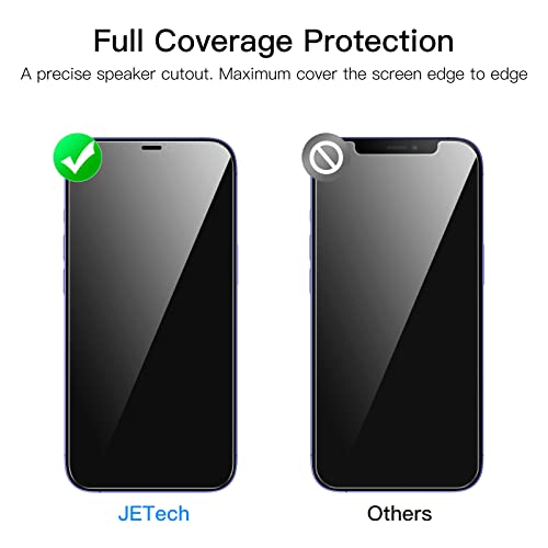 JETech Privacy Screen Protector for iPhone 12/12 Pro, 2-Pack - size: iPhone 12/12 Pro