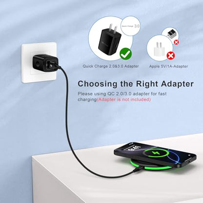 for Galaxy S25 Ultra Wireless Charger Pad for Samsung Galaxy S25 Edge S25 Plus S24FE S24 Ultra S23 S22,15W Fast Charging Station for iPhone 17 Air 16e 16 15 Pro Max 15 Plus,Google Pixel 10 9a 9 Pro XL