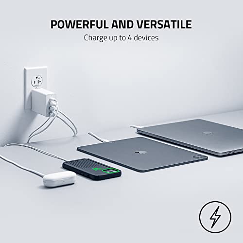 Razer USB-C 130W GaN Charger, 4 Ports, Super Fast Charging, White