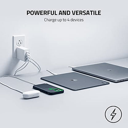 Razer USB-C 130W GaN Charger, 4 Ports, Super Fast Charging, White